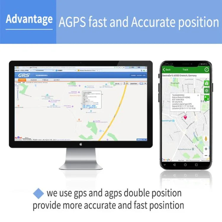 TK202A 4G Car Truck Vehicle Tracking GSM GPRS GPS Tracker Support AGPS, Battery Capacity: 6500mAh, 4G 6500mAh