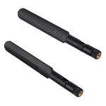 2 x 6dBi 2.4GHz 5GHz Dual Band WiFi RP-SMA Male Antenna + 2 x 35CM RP-SMA IPEX MHF4 Pigtail Cable for M.2 NGFF WiFi WLAN Card, 6dBi Antenna + RP-SMA Cable