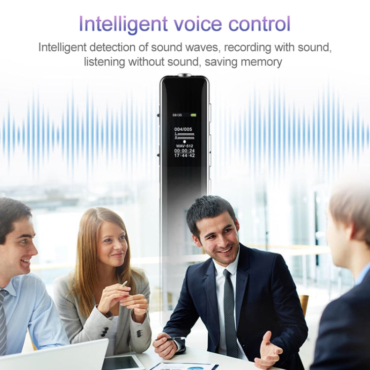 Q33 External Play MP3 Voice Control High Definition Noise Reduction Recording Pen, 8G, Support Password Protection & One-touch Recording, 8G