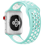 For Apple Watch Series 10 42mm / 9&8&7 41mm / SE 3&SE 2&6&SE&5&4 40mm / 3&2&1 38mm Fashionable Classical Silicone Sport Watch Band(Grey White), WA1230A, WA1230B, WA1230BG, WA1230BH, WA1230BL, WA1230BM, WA1230BR, WA1230BY, WA1230C, WA1230D, WA1230DW    ...