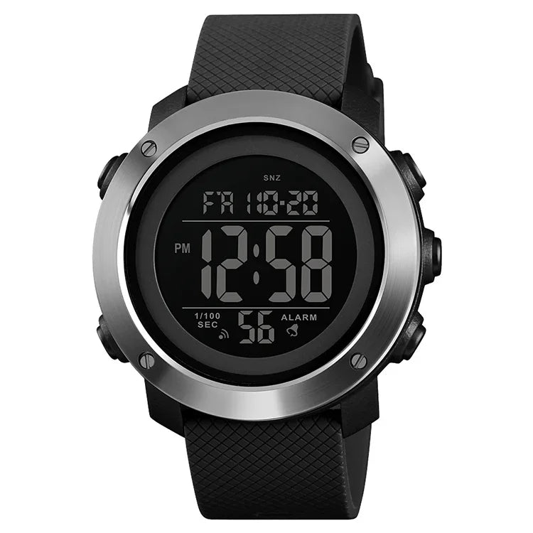 SKMEI 1416 Multifunctional Outdoor Fashion Noctilucent Waterproof Steel Ring Digital Watch, Steel Ring, 1416 Steel Ring