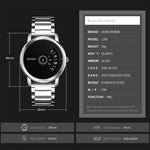 SKMEI 1260 Fashion Creative Pointer 30m Waterproof Quartz Wrist Watch with Stainless Steel Watchband