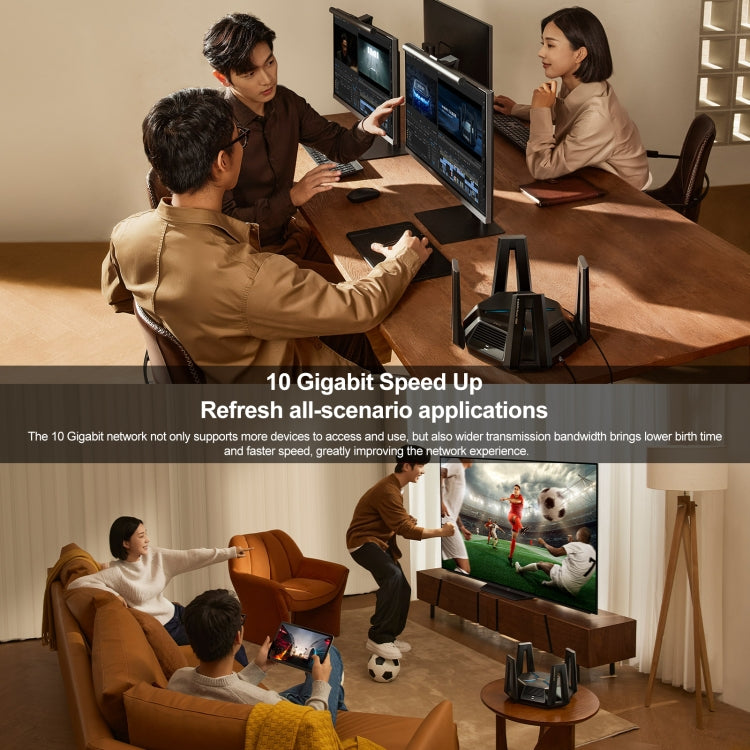 Original Xiaomi WiFi Router 10 Gigabit Tri-Band Wireless Mesh Network Game Acceleration Repeater, US Plug, 10 Gigabit