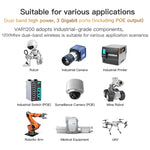 VONETS VAR1200-H 1200Mbps Wireless Bridge External Antenna Dual-Band WiFi Repeater, With 4 Antennas + DC Adapter Set, VAR1200-H With 4 Antennas + DC Adapter Set