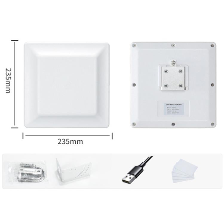 UHF Electronic Tag Identification RFID Reader / Writer 7dbi Antenna Integrated Reader, Style: USB Virtual Port, USB Virtual Port