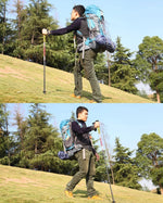 135cm Adjustable Portable Height Outdoor Aluminum Trekking Poles, Red#135cm, Green#135cm