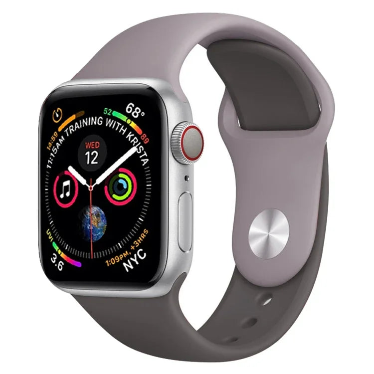 Double Colors Silicone Watch Band for Apple Watch Series 3 & 2 & 1 42mm (Light Blue+Light Pink)