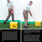 PGM Multi-Function Golf Power Impact Waterproof Practice Training Smash Hit Strike Bag Trainer Exercise Package, Size: 26 x 44cm, HL002 Black, HL002 Yellow