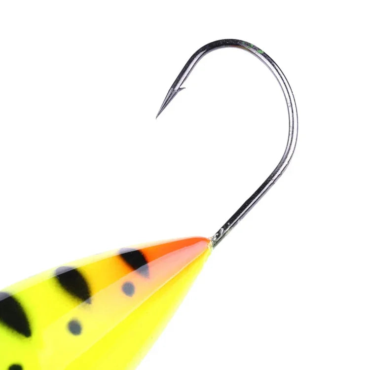 HENGJIA PO036 8 PCS 8cm/13g Big Mouth Single Hook Hitting Water Wave Hard Bait Lure Outdoor Fishing Gear Lure Fishing Bait Fishing Tackle, PO036