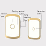 CACAZI A20 Smart Home Wireless Doorbell Digital Music Remote Control Waterproof Doorbell - Trustpick