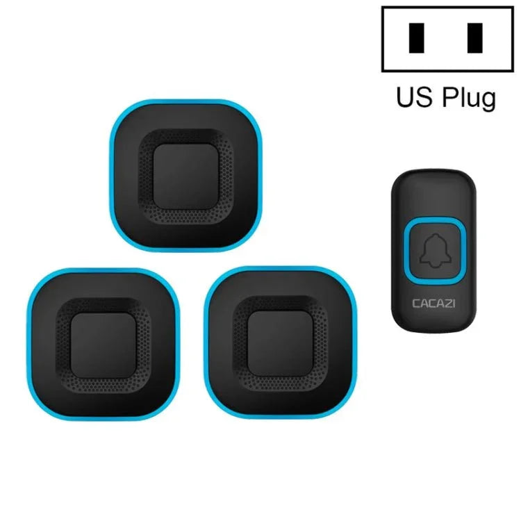 CACAZI V028F 1 For 3 Wireless Music Doorbell without Battery - Trustpick