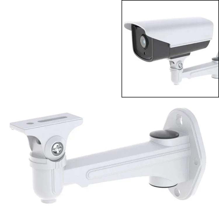 CCTV Wall Mount Stand Aluminum Metallic Silver Bracket Indoor Outdoor for Bullet Camera IP Camera Bracket Accessories - Trustpick
