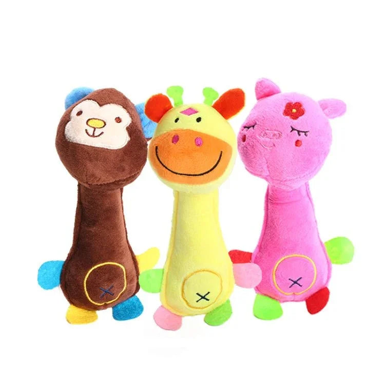 Dog Toys Plush Sound Toys Bite Resistant Teething Dog Supplies - Trustpick