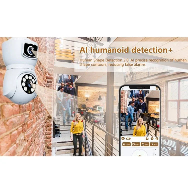 DP41 Bulb - type Dual - lens Motion Tracking Smart Camera Supports Voice Intercom - Trustpick