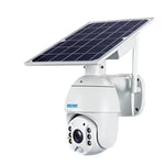 ESCAM QF480 US Version HD 1080P IP66 Waterproof 4G Solar Panel PT IP Camera without Battery, Support Night Vision / Motion Detection / TF Card / Two Way Audio - Trustpick