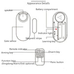 Household Door And Window Anti - theft Alarm Remote Control Wireless Door Magnetic Alarm - Trustpick