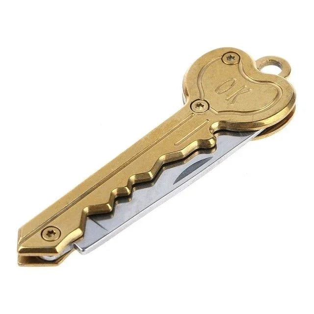 Mini Key Knife Tactical Camp Outdoor Keyring Ring Keychain Fold Self Defense Security Multi Tool - Trustpick