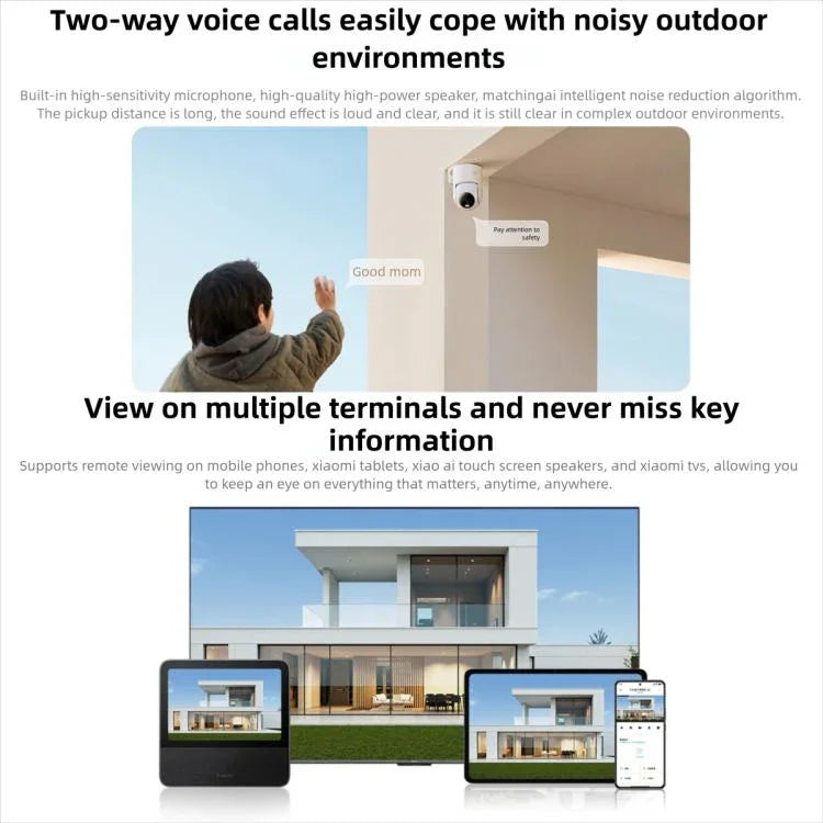 Original Xiaomi Outdoor Camera 4C 3K Full Color Night Vision 5MP IP66 Human Tracking Sound And Light Warning Voice Call Camera - Trustpick