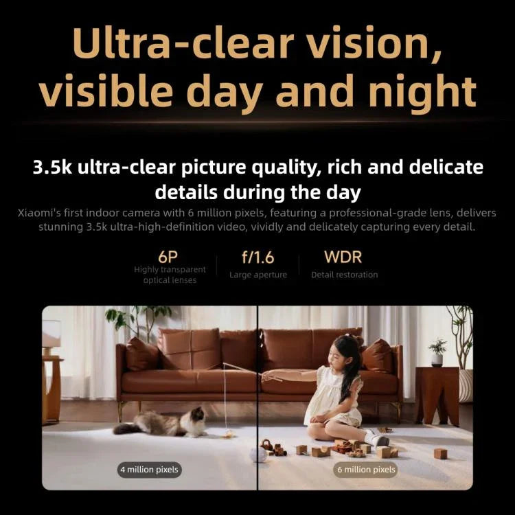 Original Xiaomi Smart Camera 4C 3.5K AI Detection 6MP Full Color Night Vision WiFi 6 Home Security Camera - Trustpick