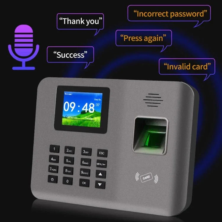Realand AL321 Fingerprint Time Attendance with 2.4 inch Color Screen & ID Card Function - Trustpick