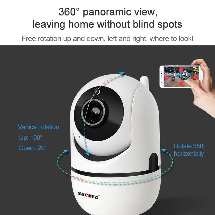SECTEC IL - HIP291 - 2M - AI Intelligent Tracking Monitor Mobile Phone Remote Wireless Network Wifi Camera Cloud Storage Intelligent Shaking Head Network Camera - Trustpick