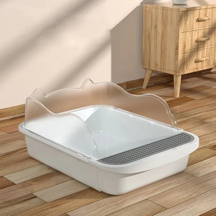 Semi - closed Cat - ear Baffle Cat Litter Basin Deodorization Cat Toilet - Trustpick