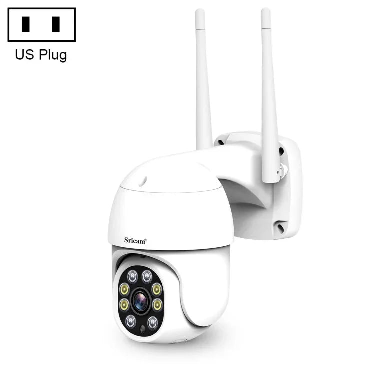 Sricam SP028 1080P HD Outdoor PTZ Camera, Support Two Way Audio / Motion Detection / Humanoid Detection / Color Night Vision / TF Card, US Plug - Trustpick