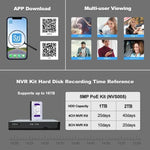SriHome NVS005 - POE065 5MP HD 4 - CH POE Camera Network Video Recorder Kit - Trustpick