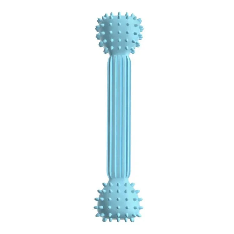 TPR Teething Stick Dog Toy Barbell Shape Pet Chewing Teeth Cleaning Stick - Trustpick