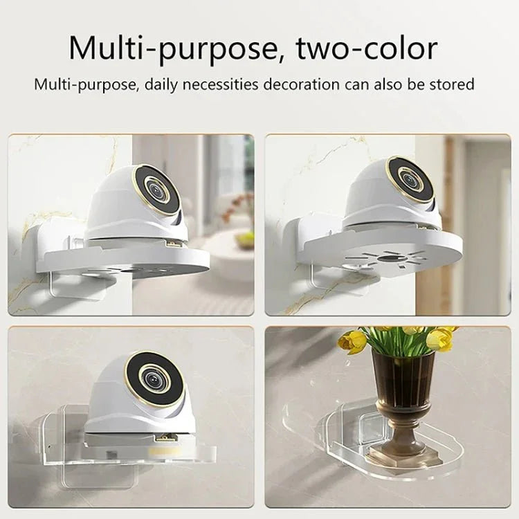 Traceless Wall Mounted Camera Bracket Home No - Punch Surveillance Rack Router Shelf - Trustpick