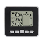 TS - FT002 Multifunctional Ultrasonic Electronic Water Tank Level Gauge With Indoor Temperature Thermometer Clock Display Water Level Gauge - Trustpick