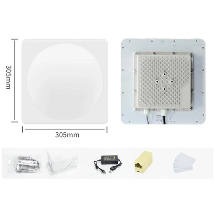 UHF RFID Long Range 9dBi Integrated Reader with E710 Chip, Style: Add Power Over Ethernet - Trustpick