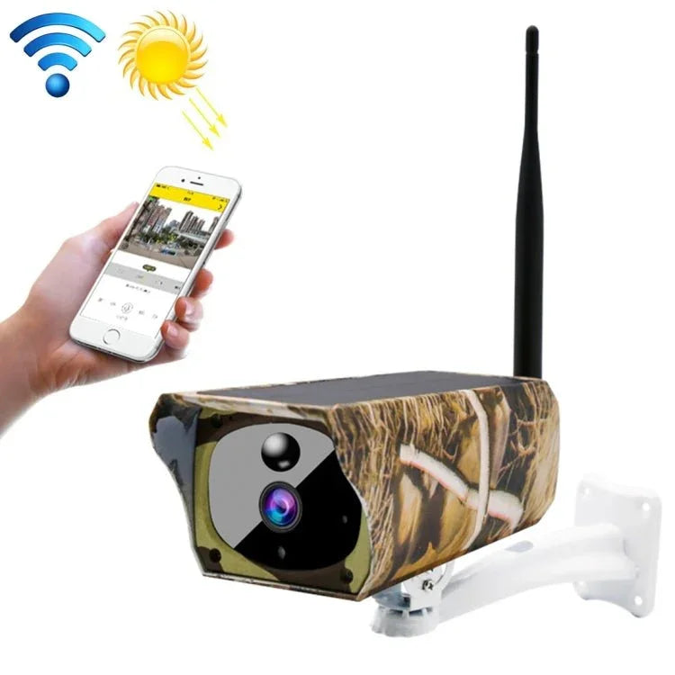 VESAFE VS - Y4 Maple Leaf Pattern 1080P HD Battery Solar WiFi IP Camera, Support PIR Motion Detection & Infrared Night Vision & TF Card(64GB Max) - Trustpick